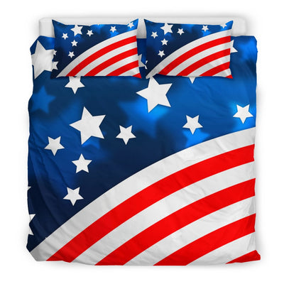 American Flag Style Duvet Cover Bedding Set