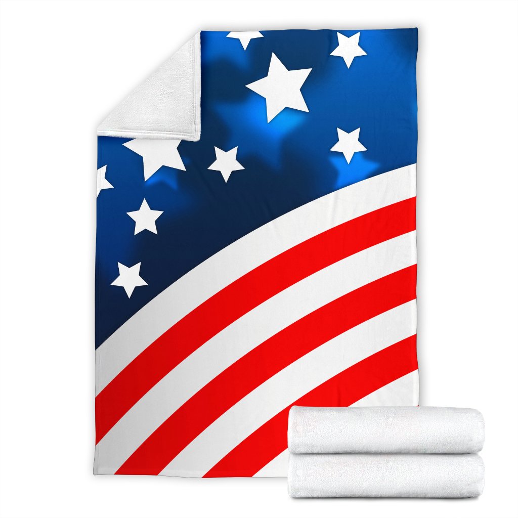 American Flag Style Fleece Blanket