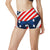 American flag Style High Waisted Spandex Shorts-JTAMIGO.COM