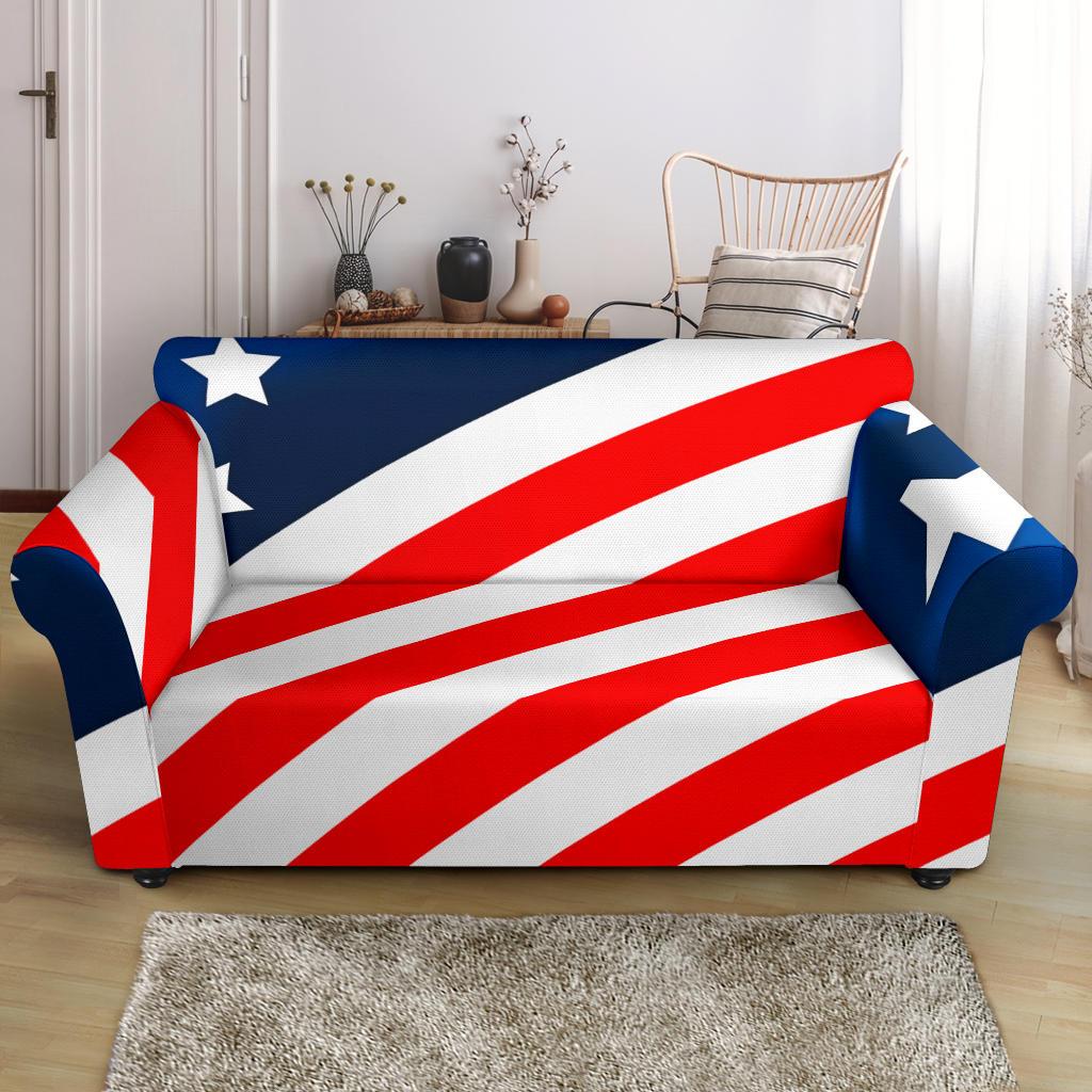 American flag Style Loveseat Slipcover-JTAMIGO.COM