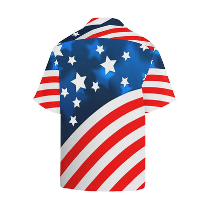 American flag Style Men Aloha Hawaiian Shirt