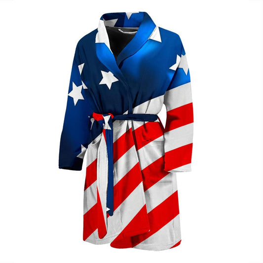 American flag Style Men Bath Robe-JTAMIGO.COM