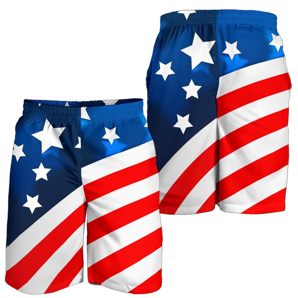American flag Style Mens Shorts-JTAMIGO.COM