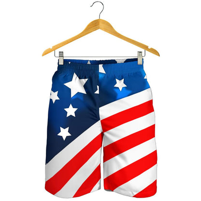 American flag Style Mens Shorts-JTAMIGO.COM