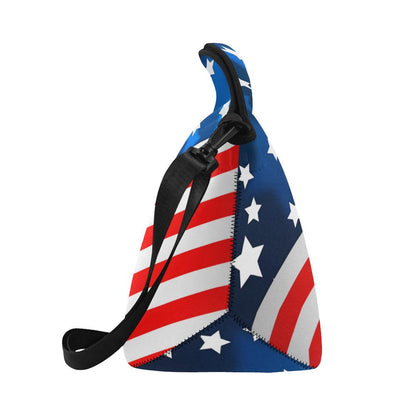 American flag Style Neoprene Lunch Bag (Model 1669)(Large)-JTAMIGO.COM