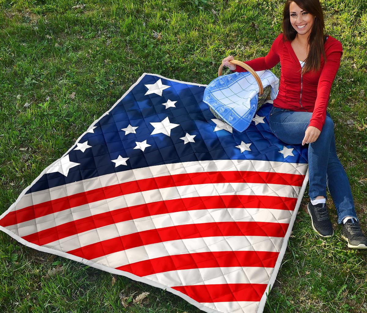 American flag Style Premium Quilt-JTAMIGO.COM