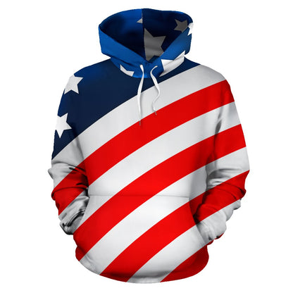 American flag Style Pullover Hoodie