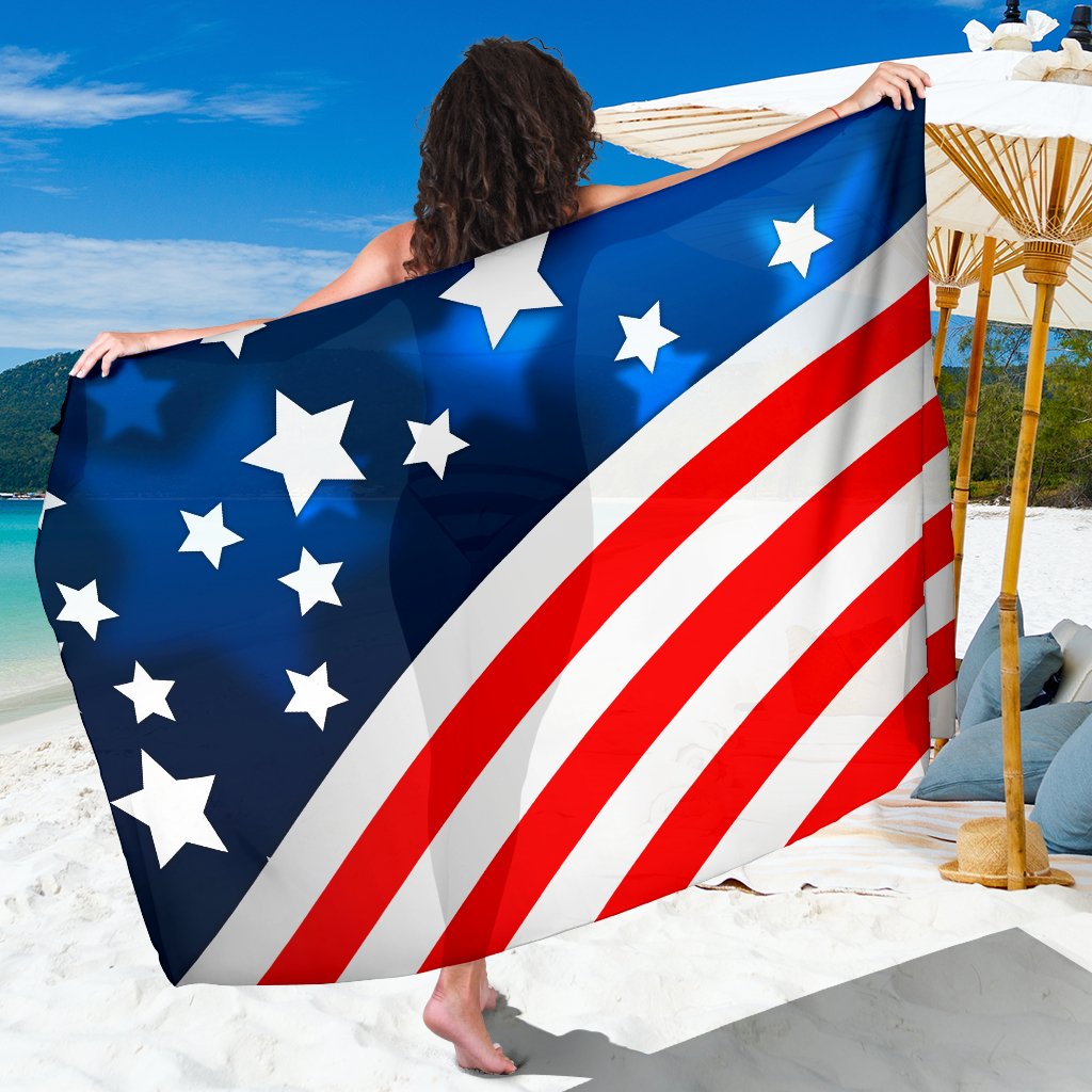 American flag Style Sarong Pareo Wrap