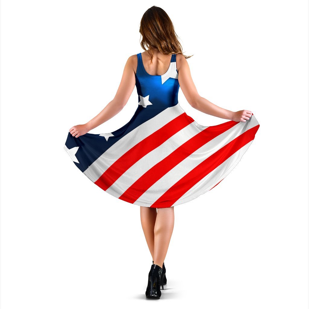 American Flag Style Sleeveless Dress