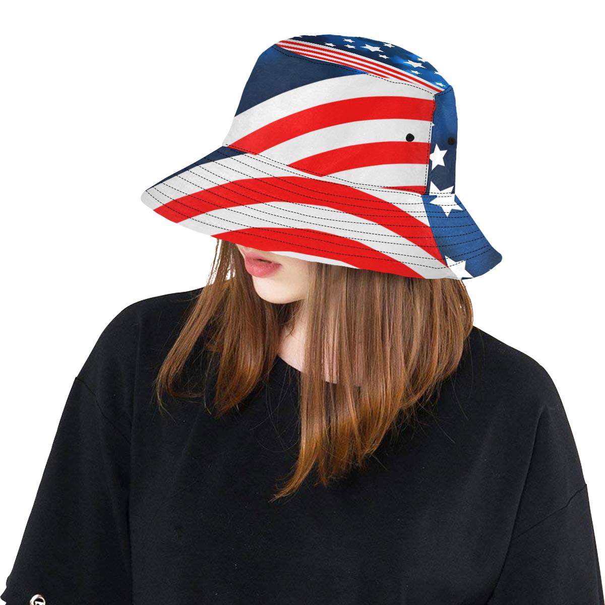 American flag Style Unisex Bucket Hat