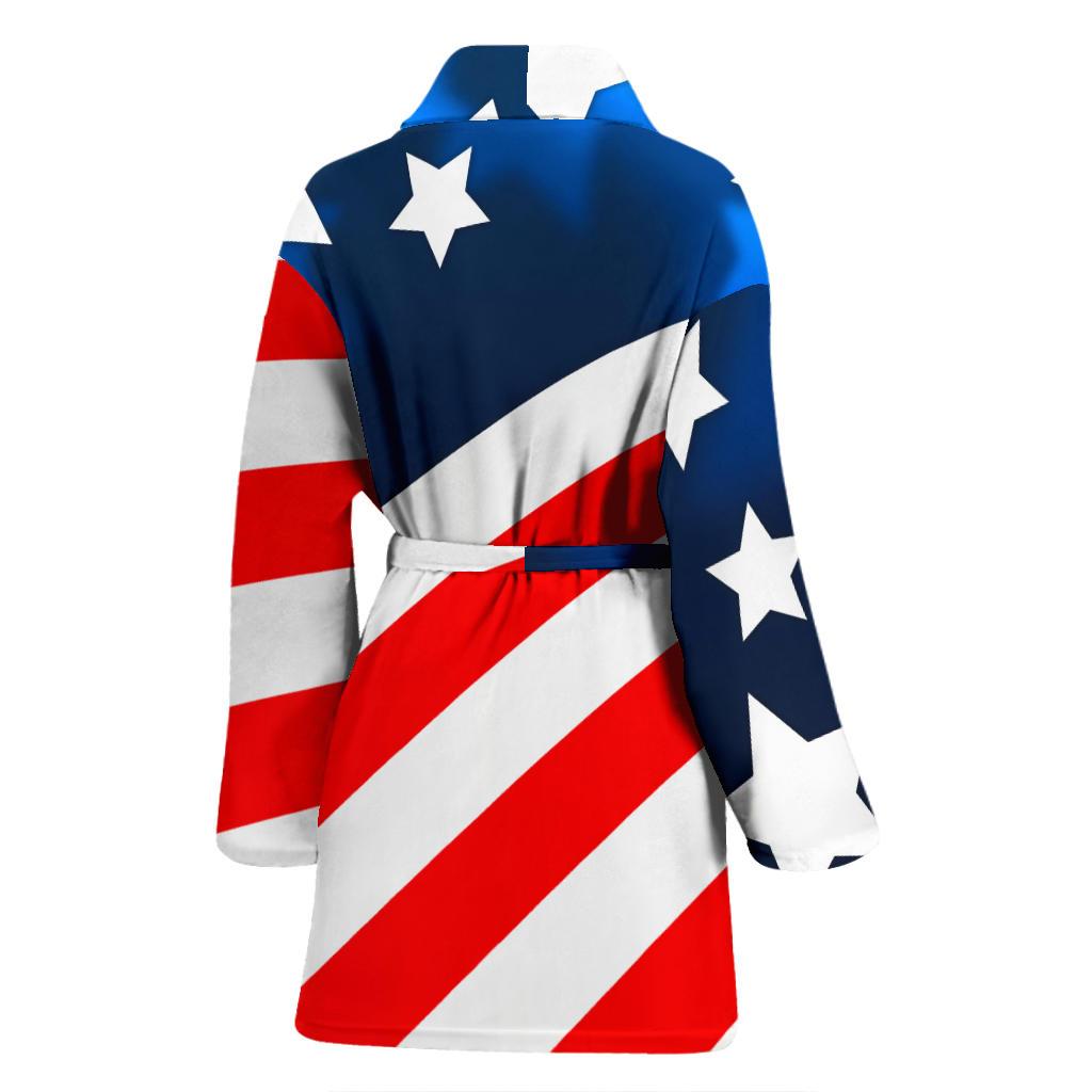 American flag Style Women Bath Robe-JTAMIGO.COM