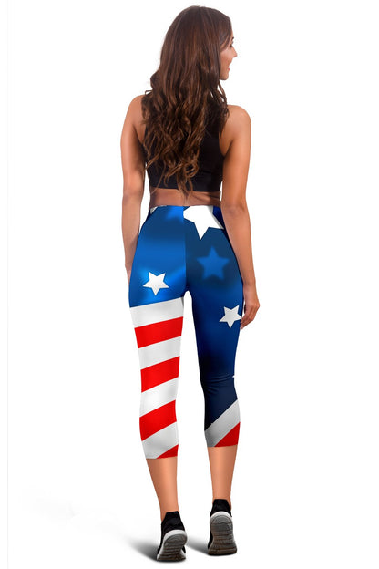 American flag Style Women Capris
