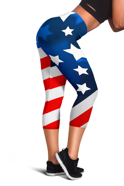 American flag Style Women Capris