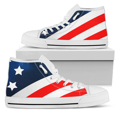 American Flag Style Women High Top Shoes