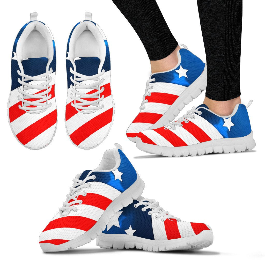 American Flag Style Women Sneakers Shoes