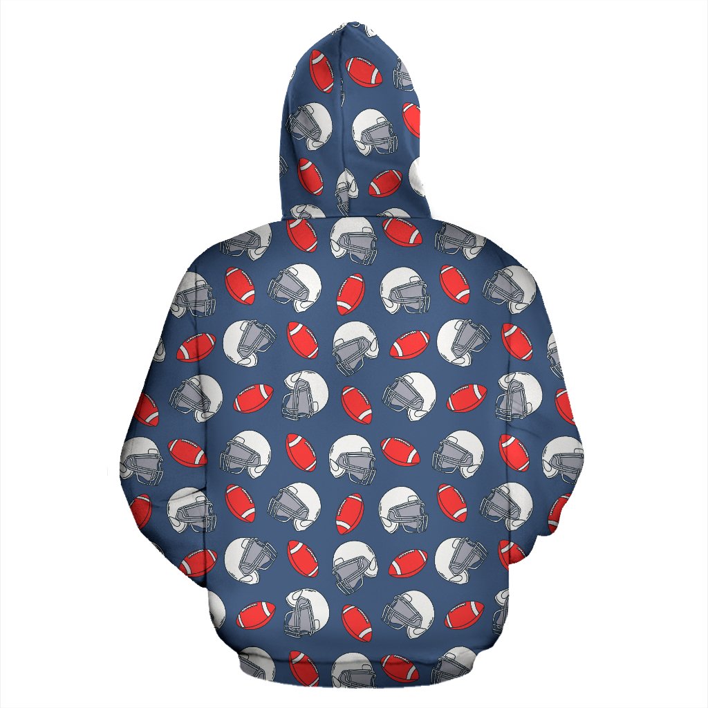 American Football Helmet Design Pattern 2 Pullover Hoodie