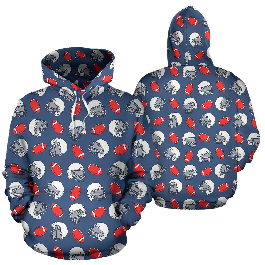 American Football Helmet Design Pattern 2 Pullover Hoodie