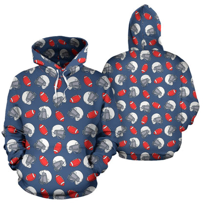 American Football Helmet Design Pattern 2 Pullover Hoodie