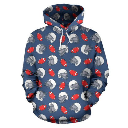 American Football Helmet Design Pattern 2 Pullover Hoodie