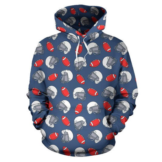 American Football Helmet Design Pattern 2 Pullover Hoodie
