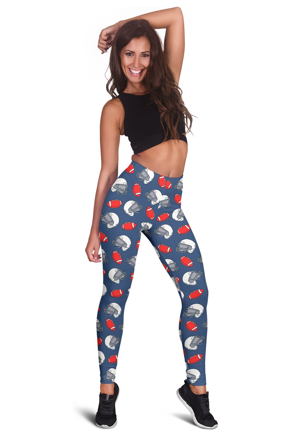 American Football Helmet Design Pattern 2 Women Leggings