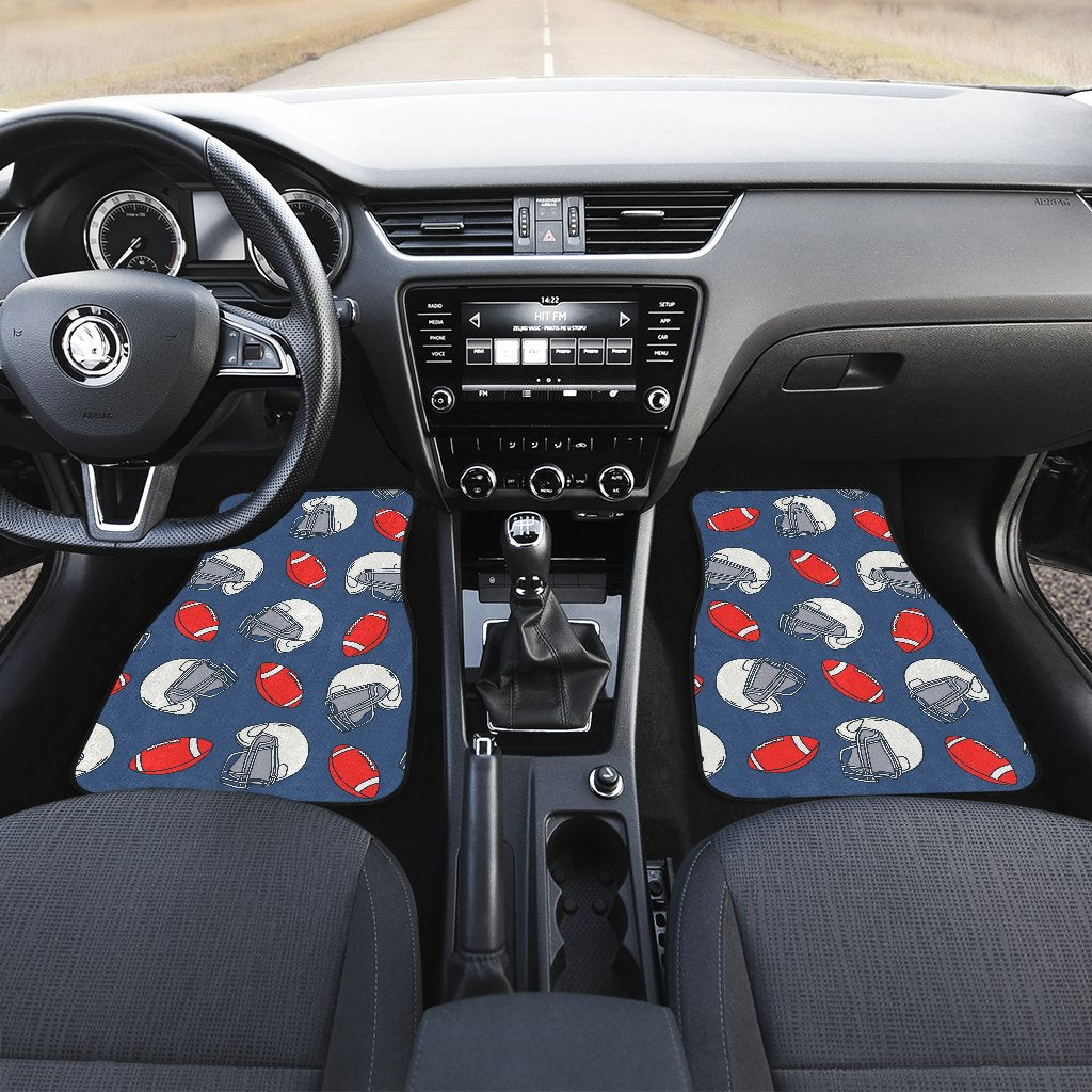 American Football Helmet Design Pattern Car Floor Mats