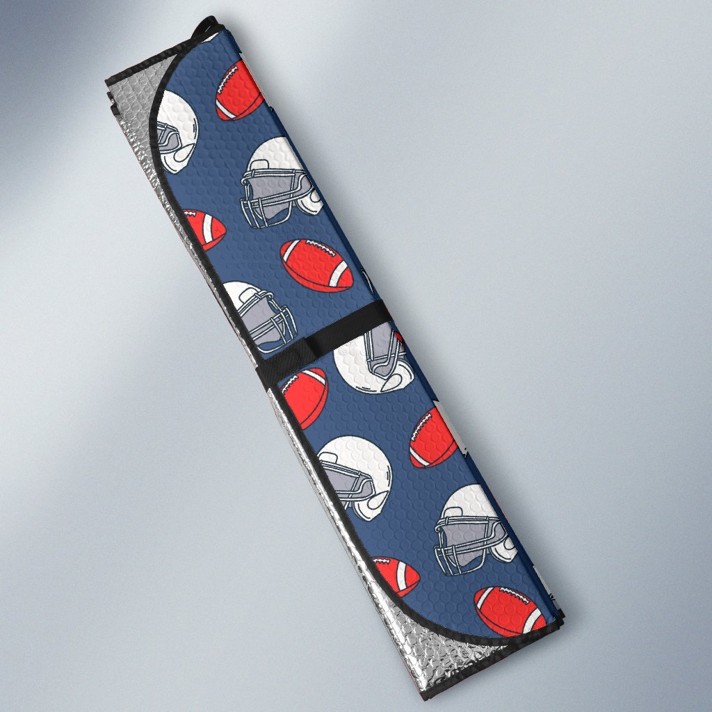 American Football Helmet Design Pattern Car Sun Shade For Windshield