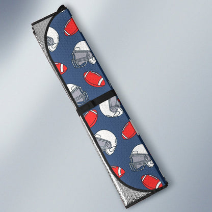American Football Helmet Design Pattern Car Sun Shade For Windshield