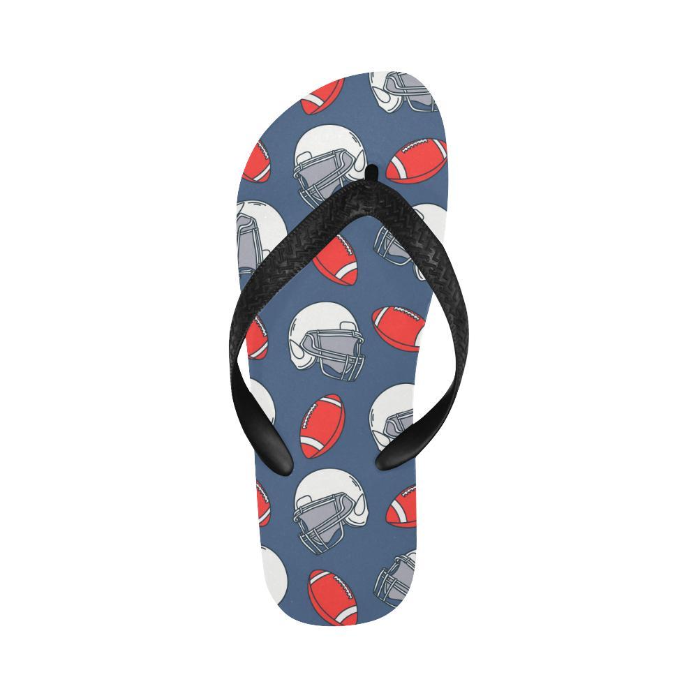 American Football Helmet Design Pattern Flip Flops-JTAMIGO.COM