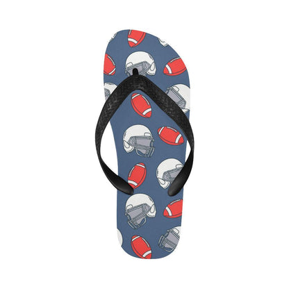 American Football Helmet Design Pattern Flip Flops-JTAMIGO.COM