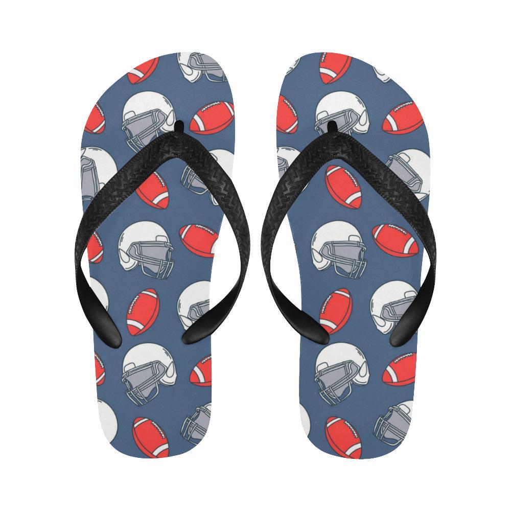 American Football Helmet Design Pattern Flip Flops-JTAMIGO.COM