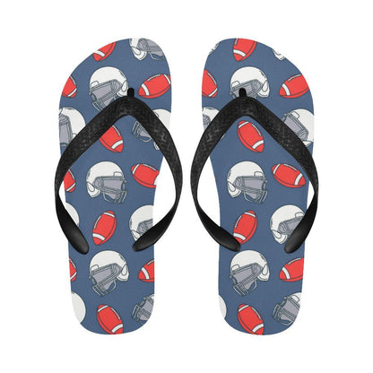 American Football Helmet Design Pattern Flip Flops-JTAMIGO.COM
