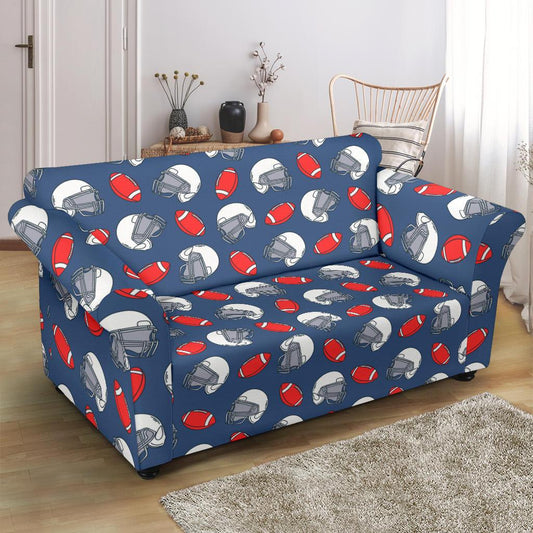 American Football Helmet Design Pattern Loveseat Slipcover-JTAMIGO.COM