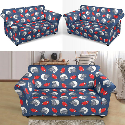 American Football Helmet Design Pattern Loveseat Slipcover-JTAMIGO.COM