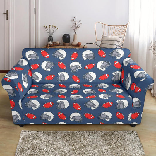 American Football Helmet Design Pattern Loveseat Slipcover-JTAMIGO.COM