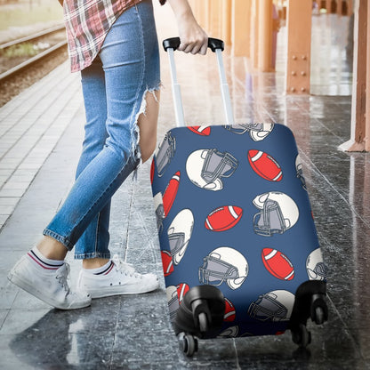 American Football Helmet Design Pattern Luggage Cover Protector
