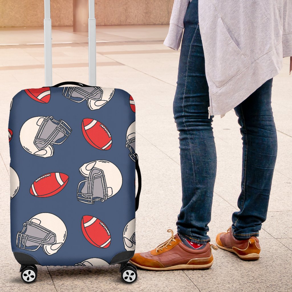 American Football Helmet Design Pattern Luggage Cover Protector