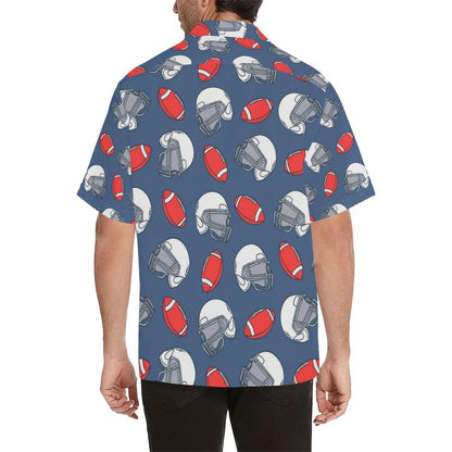 American Football Helmet Design Pattern Men Aloha Hawaiian Shirt