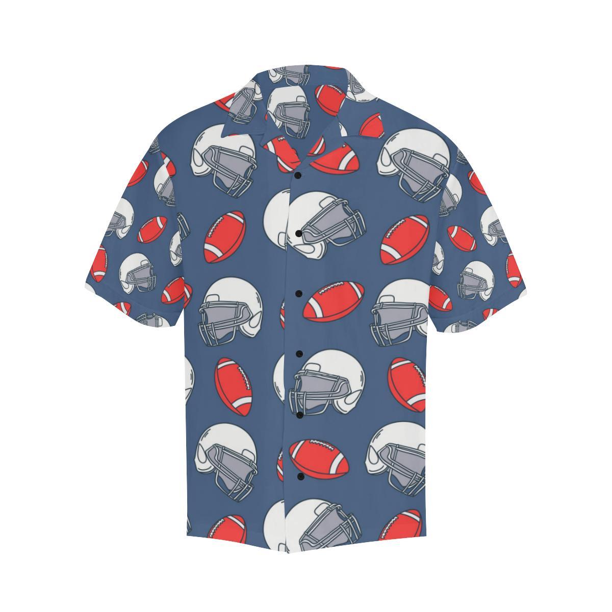 American Football Helmet Design Pattern Men Aloha Hawaiian Shirt