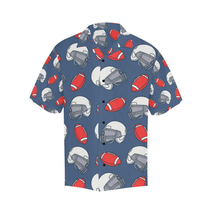 American Football Helmet Design Pattern Men Aloha Hawaiian Shirt