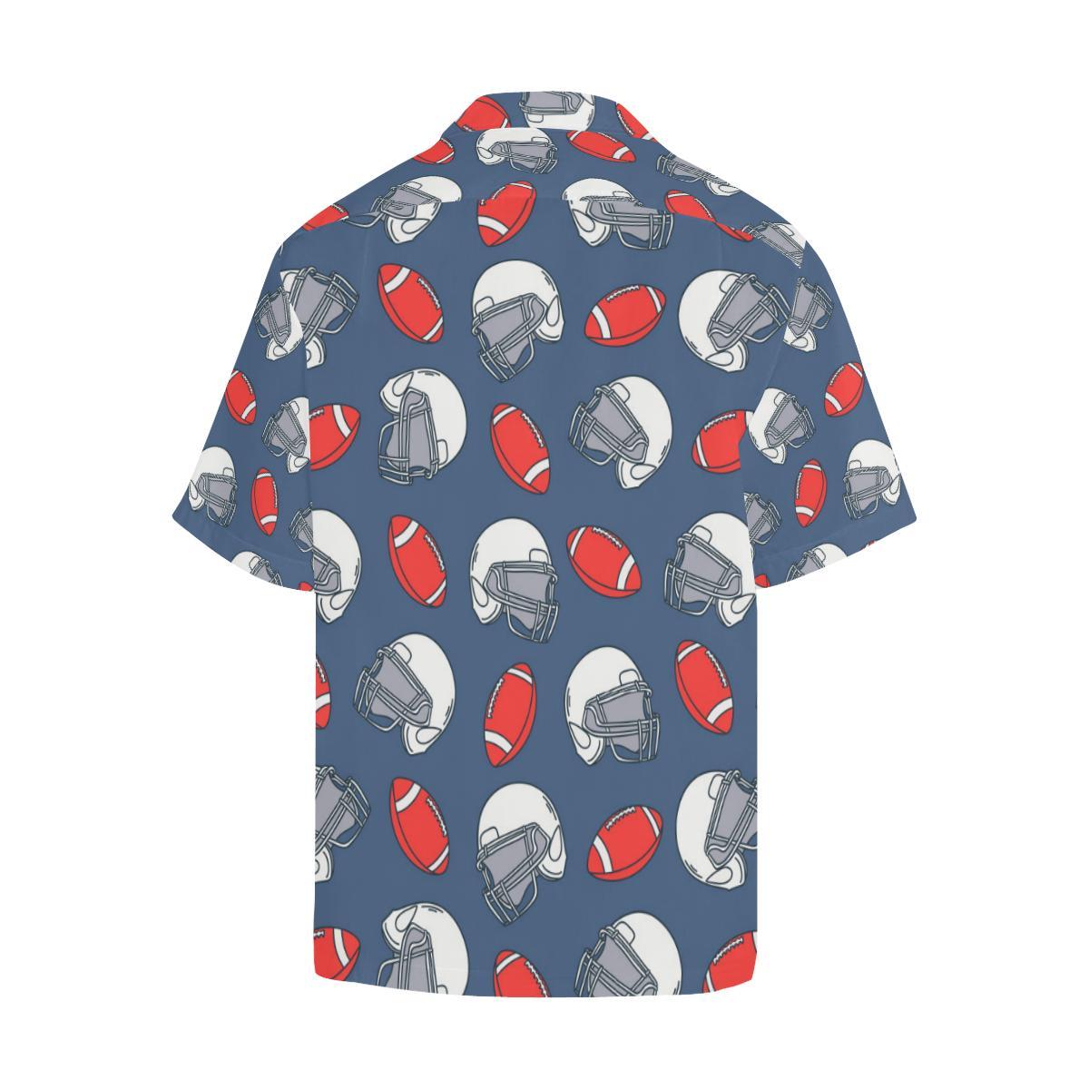 American Football Helmet Design Pattern Men Aloha Hawaiian Shirt