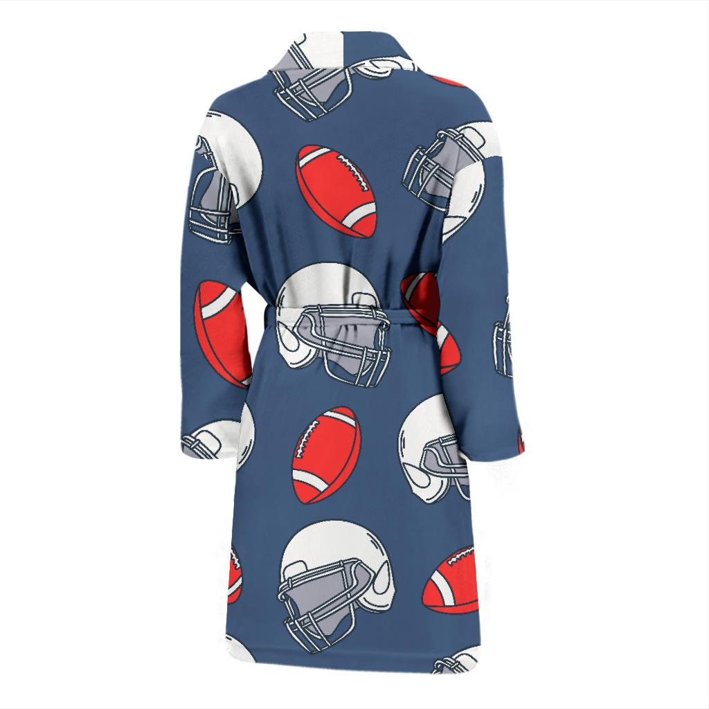 American Football Helmet Design Pattern Men Bath Robe-JTAMIGO.COM