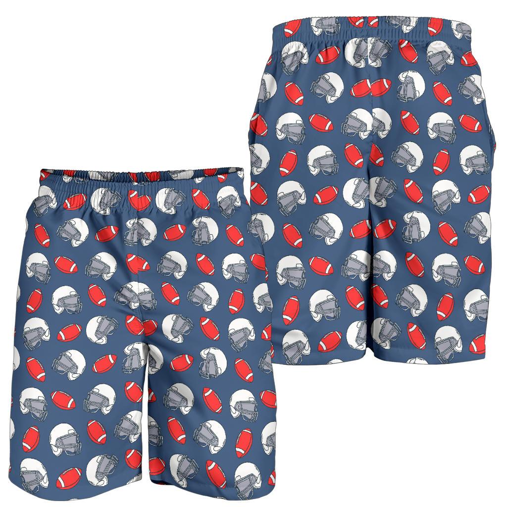 American Football Helmet Design Pattern Mens Shorts-JTAMIGO.COM