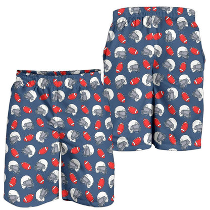 American Football Helmet Design Pattern Mens Shorts-JTAMIGO.COM