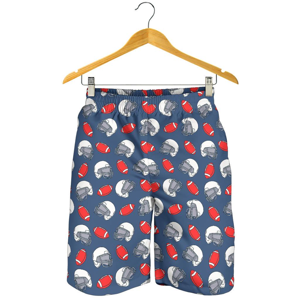 American Football Helmet Design Pattern Mens Shorts-JTAMIGO.COM