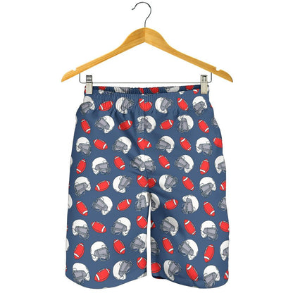 American Football Helmet Design Pattern Mens Shorts-JTAMIGO.COM
