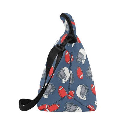 American Football Helmet Design Pattern Neoprene Lunch Bag (Model 1669)(Large)-JTAMIGO.COM