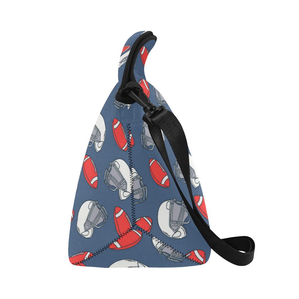 American Football Helmet Design Pattern Neoprene Lunch Bag (Model 1669)(Large)-JTAMIGO.COM