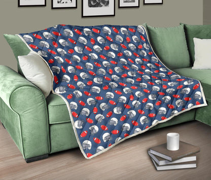 American Football Helmet Design Pattern Premium Quilt-JTAMIGO.COM