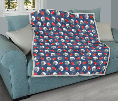 American Football Helmet Design Pattern Premium Quilt-JTAMIGO.COM